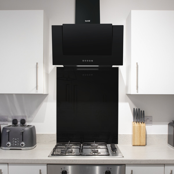 Sealey DH194 Baridi Splashback for Cooker Hoods 60 x 75cm - Black