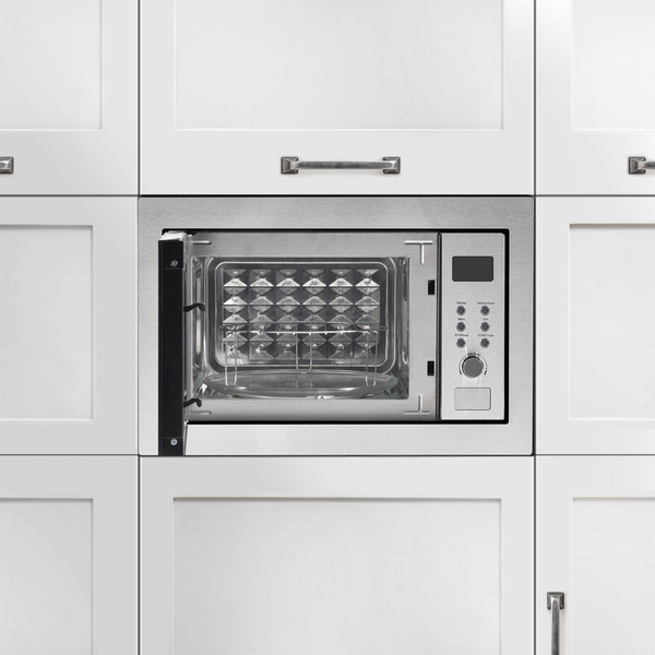 Sealey DH197 Baridi Integrated Microwave Oven with Grill 25L Capacity 900W - Stainless Steel