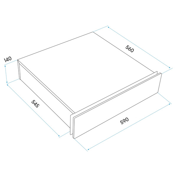 Sealey DH201 Baridi Integrated Warming Drawer 60cm - Black