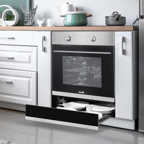 Baridi Integrated Warming Drawer 60cm - Black/Stainless Steel