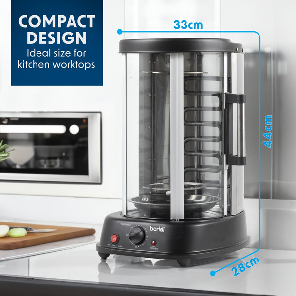 Sealey DH216 Baridi Vertical 360� Rotisserie Smokeless Grill 21L Capacity