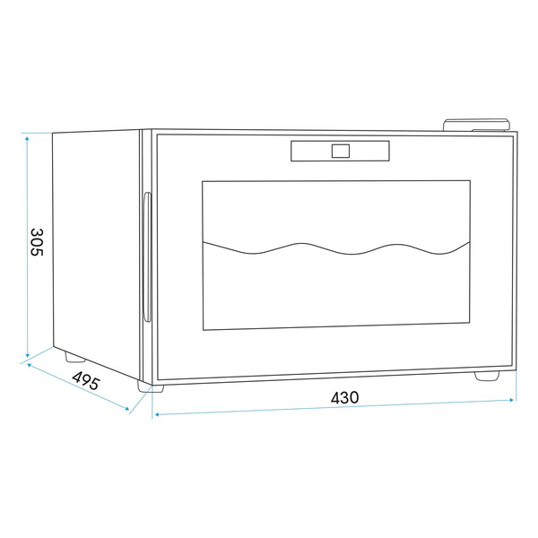 Sealey DH218 Baridi 8 Bottle Tabletop Wine Fridge & Cooler
