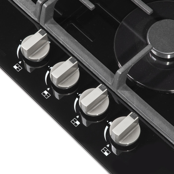 Sealey DH226 Baridi Gas Hob with 4 Cooking Zones 60cm - Black