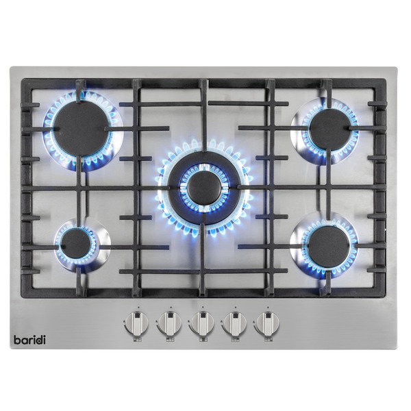 Sealey DH227 Baridi Gas Hob with 5 Cooking Zones 70cm - Stainless Steel