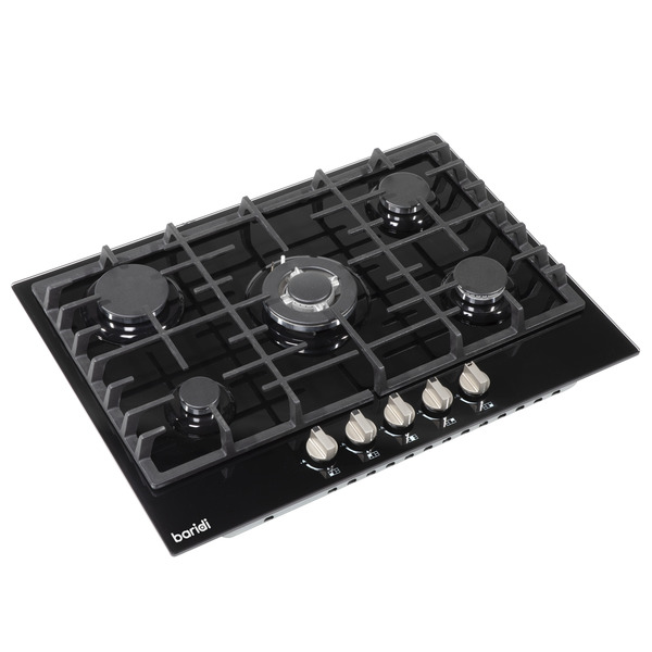 Baridi Gas Hob with 5 Cooking Zones 70cm - Black