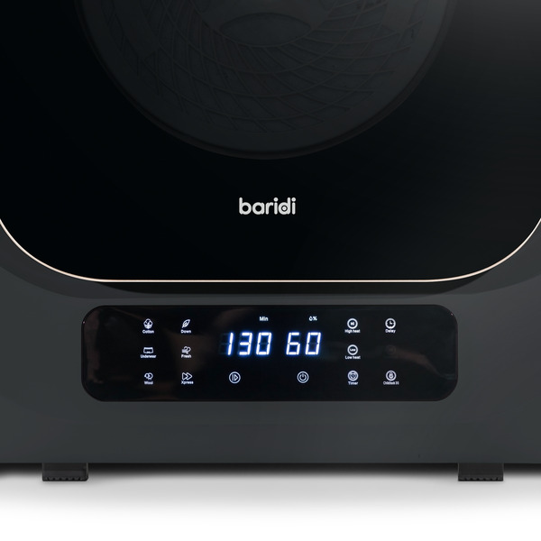 Sealey DH229 Baridi Tabletop Tumble Dryer with Digital Controls 2.5kg Capacity - Black