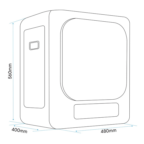 Sealey DH229 Baridi Tabletop Tumble Dryer with Digital Controls 2.5kg Capacity - Black