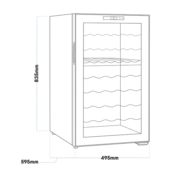 Baridi 52 Bottle Dual Zone Wine Fridge & Cooler