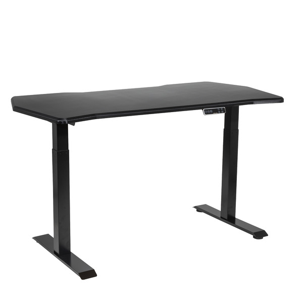 Sealey Dellonda Carbon Fibre Effect Electric Height Adjustable Standing Desk, 1400 x 700mm Dual Motor 100kg
