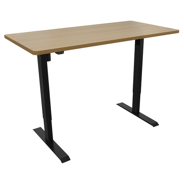 Sealey DH242 Dellonda Single Motor Ultra-Quiet Adjustable-Height Electric Sit/Stand Desk - Oak Desktop