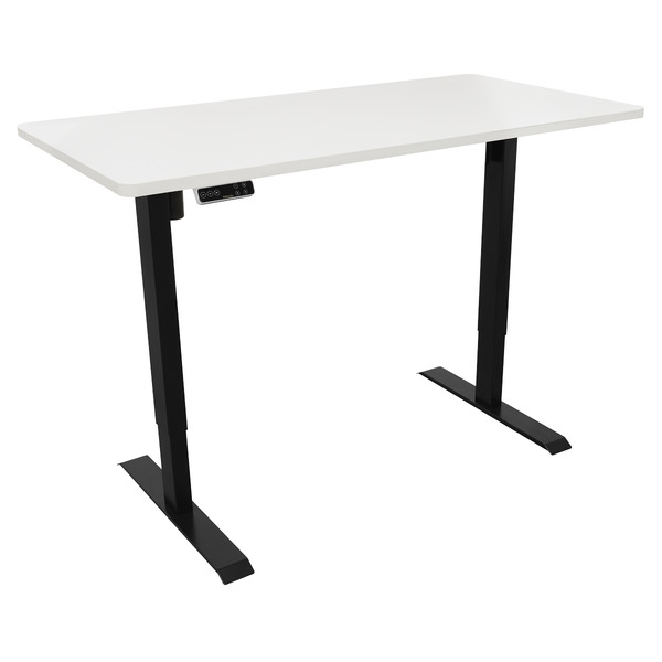Sealey DH244 Dellonda White Electric Height Adjustable Standing Desk with Memory, Quiet, 1400x700mm