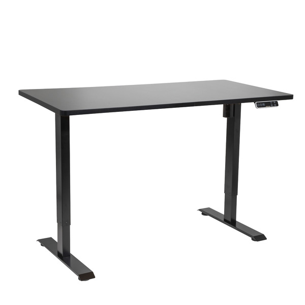 Sealey Dellonda Black Electric Height Adjustable Standing Desk with Memory, Quiet, 1400x700mm