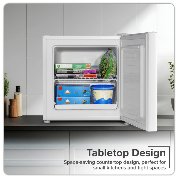 Sealey DH254 Baridi Mini Tabletop Fridge/Freezer, 31L Capacity - White