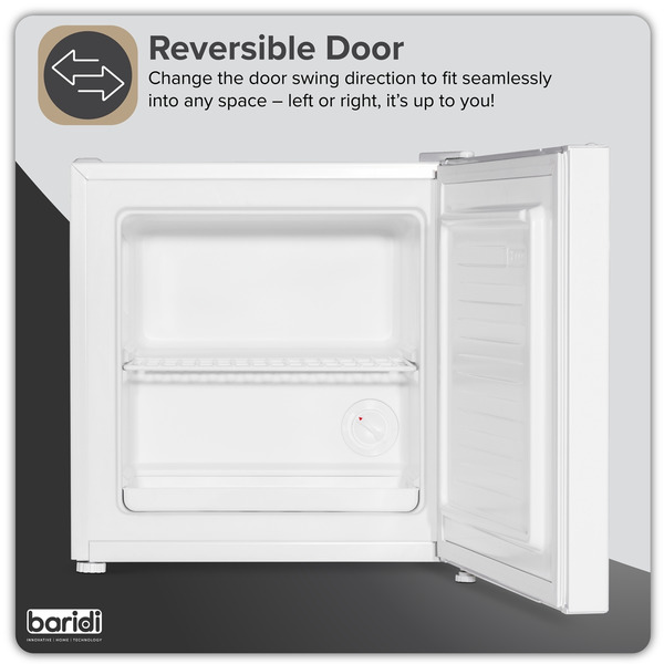 Sealey DH254 Baridi Mini Tabletop Fridge/Freezer, 31L Capacity - White