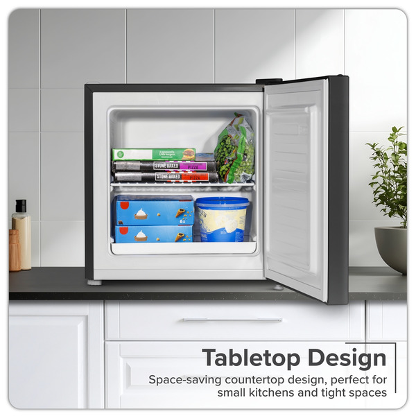 Sealey DH255 Baridi Mini Tabletop Fridge/Freezer, 31L Capacity - Black