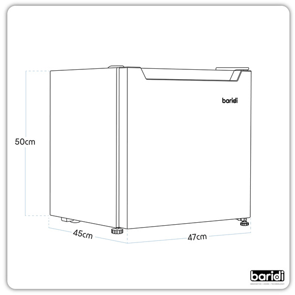 Sealey DH257 Baridi Tabletop Fridge with Ice Box, 46L Capacity