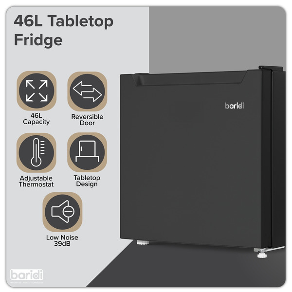 Sealey DH257 Baridi Tabletop Fridge with Ice Box, 46L Capacity