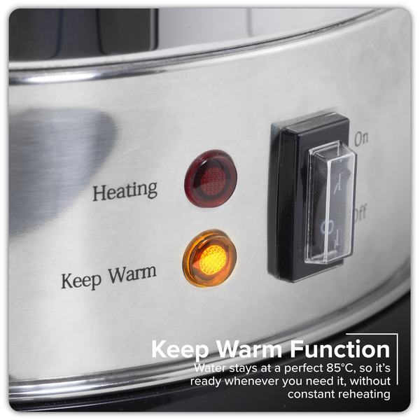 Sealey DH269 Baridi Hot Water Boiler/Tea Urn 10L Capacity, Stainless Steel