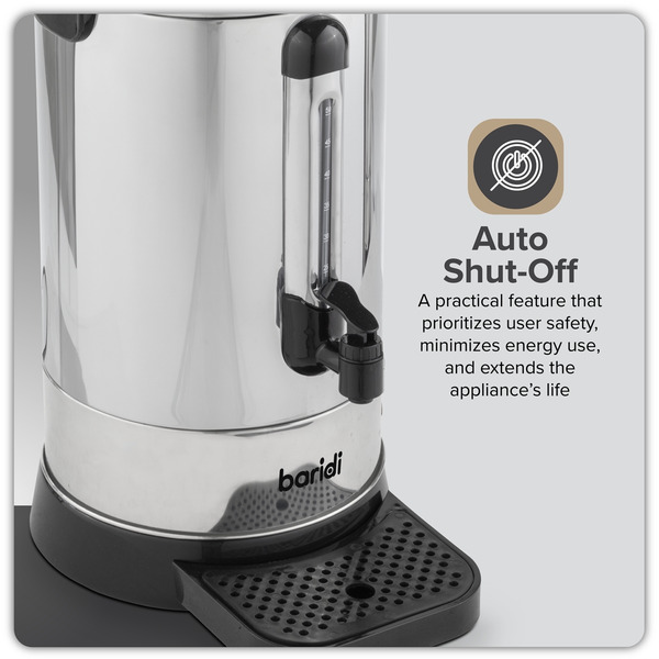 Sealey DH269 Baridi Hot Water Boiler/Tea Urn 10L Capacity, Stainless Steel