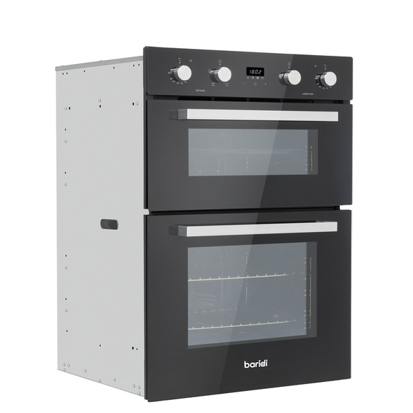 Sealey DH278 Baridi 72cm Built-Under Double Oven, 74L Capacity, Energy Rating A - Black