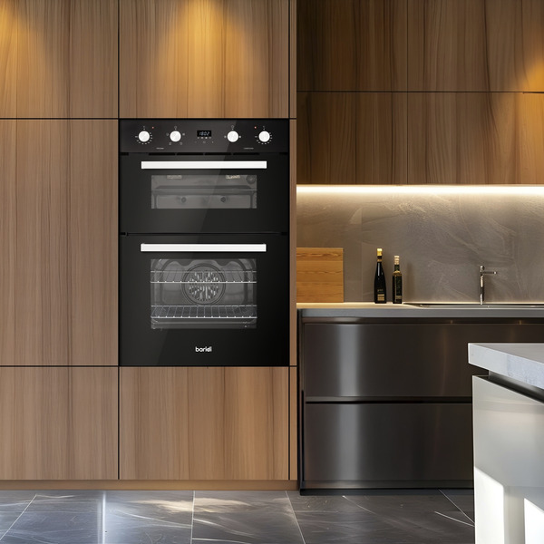 Sealey DH279 Baridi 90cm Built-In Double Oven, 88L Capacity, Energy Rating A - Black
