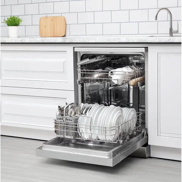 Sealey DH280 Baridi Regular Sized Freestanding Dishwasher 60cm Wide 13 Place Settings - Silver