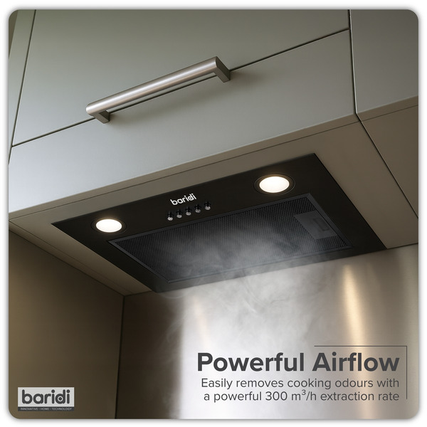 Sealey DH285 Baridi Cooker Hood with 5 Layer Filter 52cm - Black