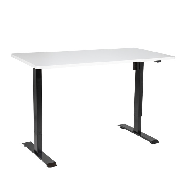 Sealey Dellonda Single Motor Ultra-Quiet Adjustable-Height Electric Sit/Stand Desk - White Desktop