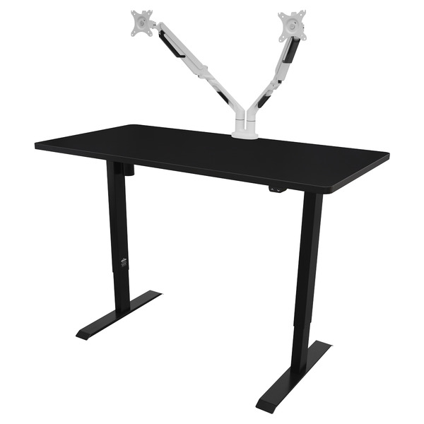 Sealey DH38 Dellonda Single Motor Ultra-Quiet Adjustable-Height Electric Sit/Stand Desk - Black Desktop