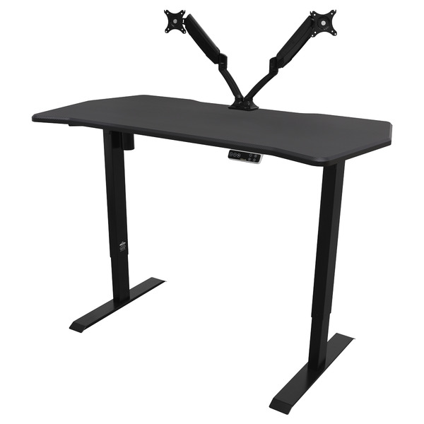 Sealey Dellonda Carbon Fibre Effect Electric Height Adjustable Standing Desk with Memory, Quiet, 1400 x 700mm
