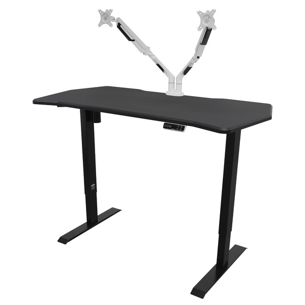 Sealey Dellonda Carbon Fibre Effect Electric Height Adjustable Standing Desk with Memory, Quiet, 1400 x 700mm