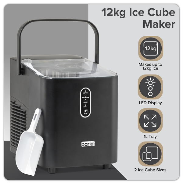 Sealey DH52 Baridi Ice Cube Maker with LED Display & 10 Minute Freeze