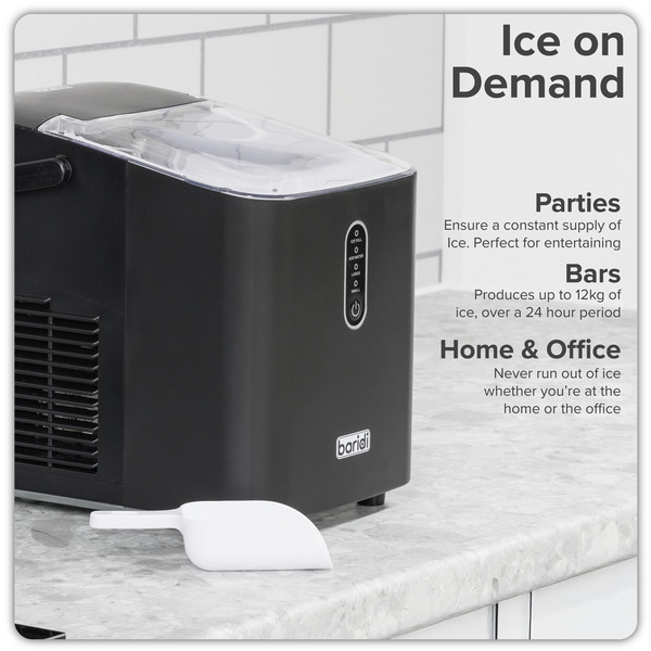 Sealey DH52 Baridi Ice Cube Maker with LED Display & 10 Minute Freeze