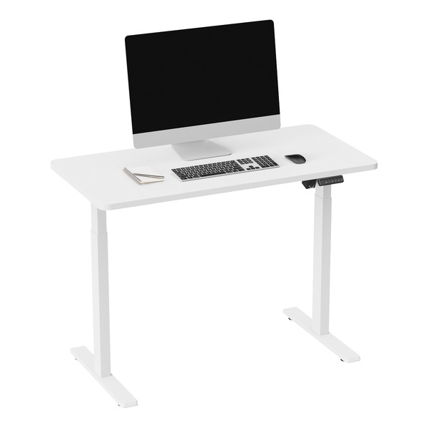 Sealey DH56 Dellonda Single Motor Ultra-Quiet Adjustable-Height Electric Sit/Stand Desk - White Desktop
