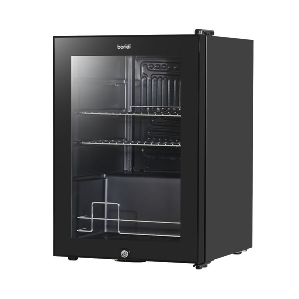 Sealey DH62 Baridi Beer & Drinks Fridge with LED Light, Black and Glass Door 60L