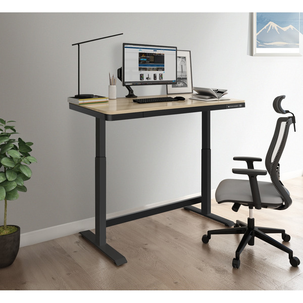 Sealey DH65 Dellonda Single Motor Ultra-Quiet Electric Desk with Control Panel, USB Port & Drawer - Oak Desktop