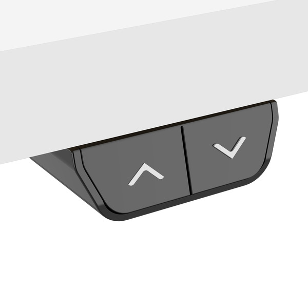 Sealey DH67 Dellonda Single Motor Ultra-Quiet Adjustable-Height Electric Sit/Stand Desk - White Desktop