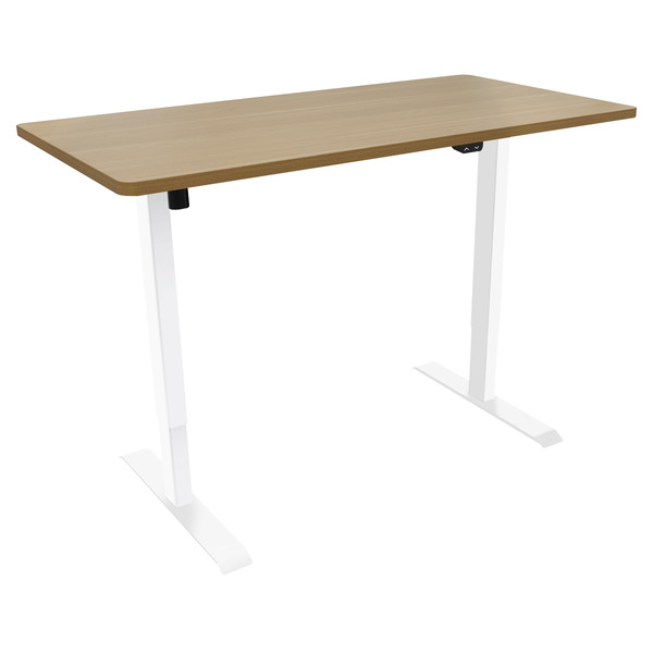 Sealey DH68 Dellonda Single Motor Ultra-Quiet Adjustable-Height Electric Sit/Stand Desk - Oak Desktop