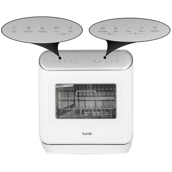 Baridi Tabletop Dishwasher 3 Place Settings 6L Capacity