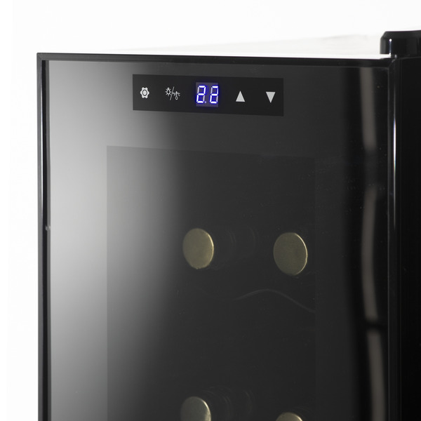 Baridi 12 Bottle Wine Fridge & Cooler - Black