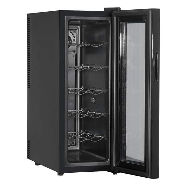 Baridi 12 Bottle Wine Fridge & Cooler - Black