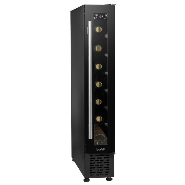 Baridi Extra-Slim 7 Bottle Wine Fridge & Cooler 15cm - Black