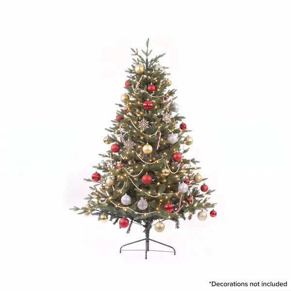 Sealey DH80 Dellonda Pre-Lit Hinged Christmas Tree with 190 Warm White LED Lights 5ft(150cm)