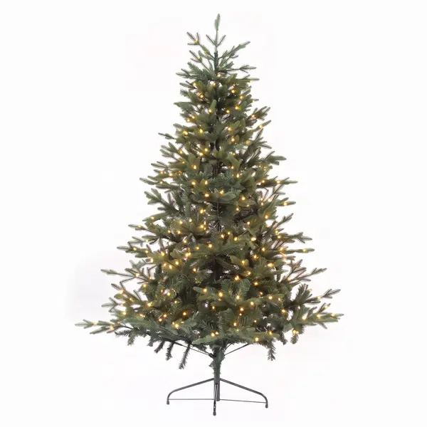Sealey DH82 Dellonda Pre-Lit Hinged Christmas Tree with 350 Warm White LED Lights 7ft(210cm)