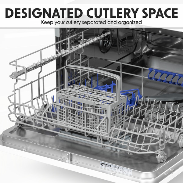 Sealey DH83 Baridi Tabletop Dishwasher 6 Place Settings 6.5L Capacity - White