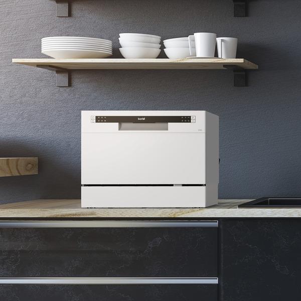 Sealey DH83 Baridi Tabletop Dishwasher 6 Place Settings 6.5L Capacity - White