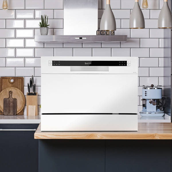 Sealey DH83 Baridi Tabletop Dishwasher 6 Place Settings 6.5L Capacity - White