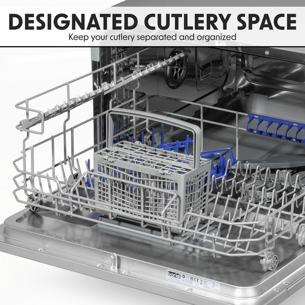 Sealey DH84 Baridi Tabletop Dishwasher 6 Place Settings 6.5L Capacity - Silver