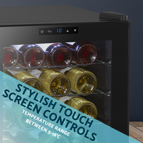 Baridi 24 Bottle Tabletop Wine Fridge & Cooler