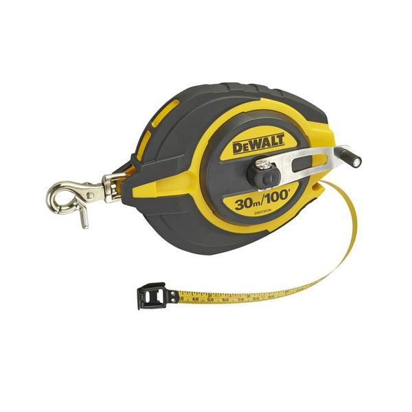 DeWALT DHT034144 Hand Tools Steel Long Tape Measure 30m/100ft (Width 12mm)